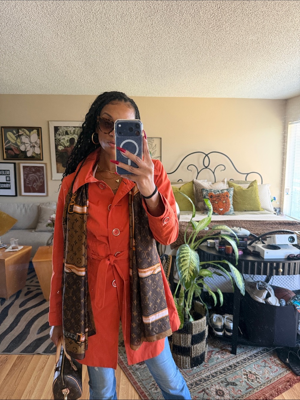London Fog Orange Trench Coat